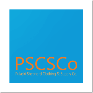 PSCSCo Vivid Cerulean, Pumpkin & Marigold Orange Posters and Art